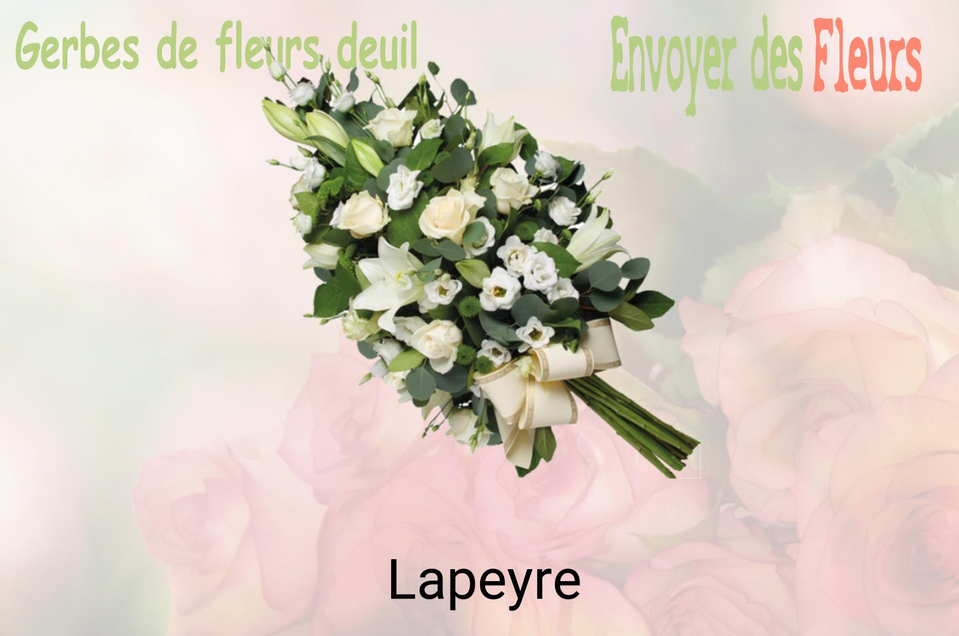 Gerbe de fleurs de deuil livrée à Lapeyre